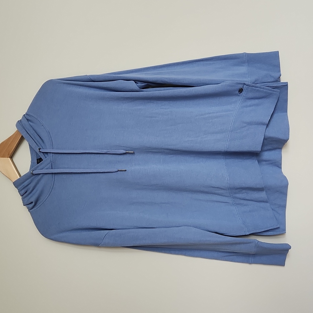 Gaiam Hoodie, Large, Super Soft, Slate Blue, Long